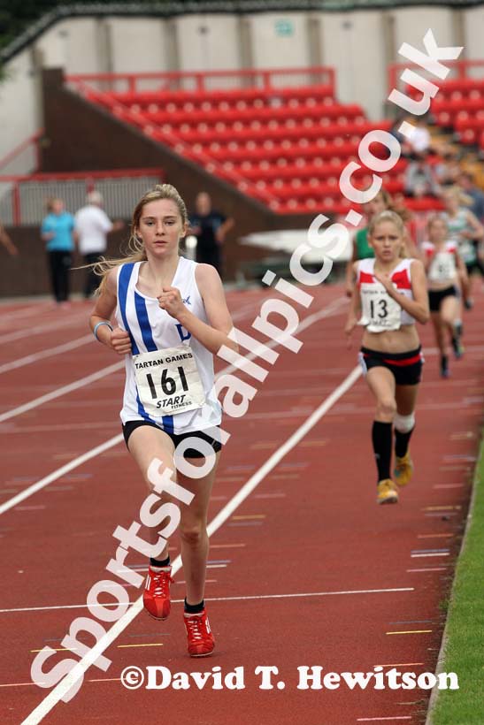 Girls under-13s 800 metres at the Gateshead Tartan Games Open.
